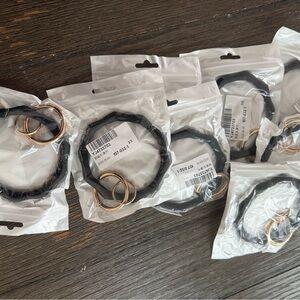 Black keychain bangle 8 pk